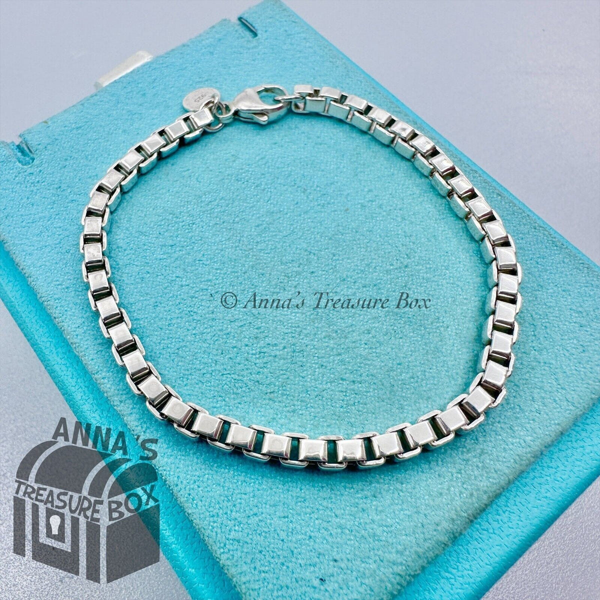 Tiffany & Co. 925 Silver Venetian Link 7.5 Tiffany & Co. 925 Silver Venetian Link 7.5