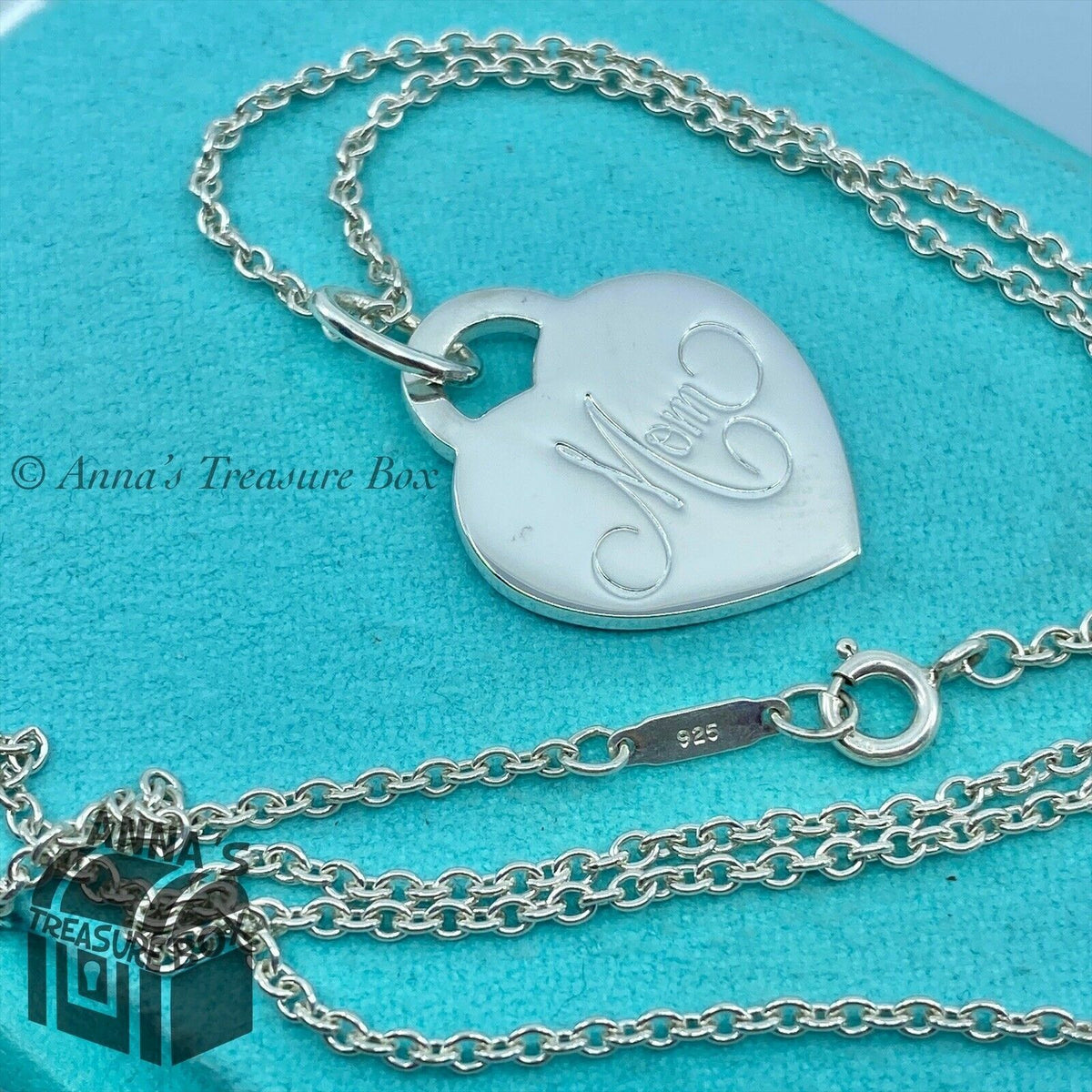 Tiffany & Co. 925 Silver Initial J Padlock 20 Necklace (pouch) – Anna's  Treasure Box LLC