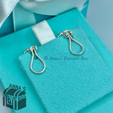Tiffany & Co. 925 Silver Black Onyx Twist Rope Clip On Earring + Receipt (pouch)