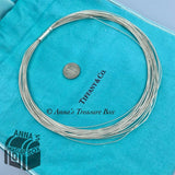 Tiffany & Co. 925 Silver Multi Wire 16” Choker Necklace + Receipt (pouch)