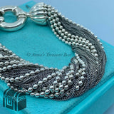 Tiffany & Co. Multi-strand Torsade 8” Bracelet + Receipt (pouch)