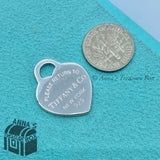 Tiffany & Co. 925 Silver 25mm RTT Heart Tag Charm Pendant (pouch)