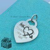 Tiffany & Co. 925 Silver LARGE Heart Arrow RTT Charm Pendant (Bx, Pch, Rbn)