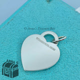 Tiffany & Co. 925 Silver LARGE Heart Arrow RTT Charm Pendant (Bx, Pch, Rbn)