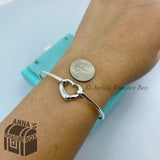 Tiffany & Co. 925 Silver Peretti Open Heart 6.5" Hook Bangle (pouch)