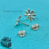 Tiffany & Co. 925 Silver Matte Daisy Earrings (pouch)