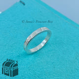 Tiffany & Co. 925 Silver I Love You Ring Band Sz. 6 (Pouch)