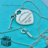 Tiffany & Co. 925 Silver MEDIUM RTT Heart Key 18" Necklace (pouch)