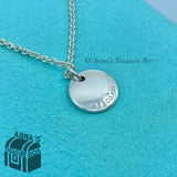 Tiffany & Co. 925 Silver Letter 'A' Round Charm 18" Necklace (pouch)