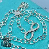 Tiffany & Co. 925 Silver Large Link Infinity 18" Necklace (box + pouch)