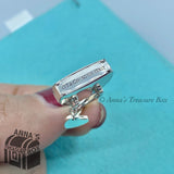 Tiffany & Co. 925 Silver Purse Handbag Blue Enamel Heart Charm (box, pch, rbbn)