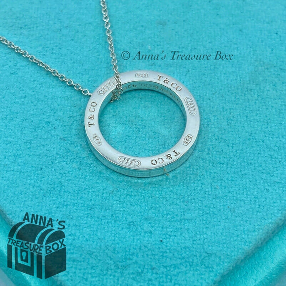 Tiffany & Co. 925 Silver 1837 Round Circle Pendant 16