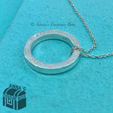 Tiffany & Co. 925 Silver 1837 Round Circle Pendant 16" necklace (pouch)