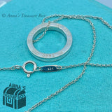 Tiffany & Co. 925 Silver 1837 Round Circle Pendant 16" necklace (pouch)