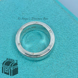 Tiffany & Co. 925 Silver Metropolis Unisex Band Ring Sz. 8 (box, pouch, ribbon)