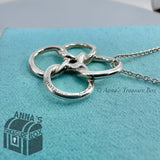 Tiffany & Co. 925 Silver Elsa Peretti 27mm/1" Quadrifoglio 16" Necklace (pouch)