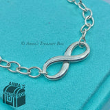 Tiffany & Co. 925 Silver Infinity Oval Link 7.5" Bracelet (pouch)