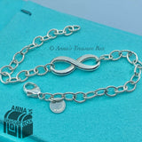 Tiffany & Co. 925 Silver Infinity Oval Link 7.5" Bracelet (pouch)