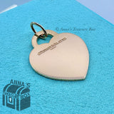 Tiffany & Co. 18K Rose Gold RTT Rose Etched LARGE Charm Pendant (bx, pch, rbbn)