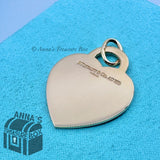 Tiffany & Co. 18K Rose Gold RTT Rose Etched LARGE Charm Pendant (bx, pch, rbbn)