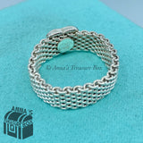 Tiffany & Co. 925 Silver Mesh Heart Ring Sz. 6.5 (pouch)