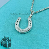 Tiffany & Co. 925 Silver Horseshoe Lucky Charm 18" Necklace (pouch)