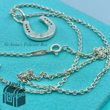 Tiffany & Co. 925 Silver Horseshoe Lucky Charm 18" Necklace (pouch)