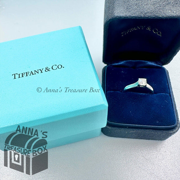 Tiffany & Co. Lucida Platinum 0.37ct Diamond Engagement Ring Size 5 (boxset)