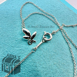 Tiffany & Co. 925 Silver Picasso Olive Leaf Pendant 16" Necklace (bx, pch, rbn)