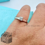 Tiffany & Co. Lucida Platinum 0.31ct Diamond Engagement Ring Size 4.5 (boxset)