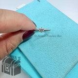 Tiffany & Co. Knife Edge Platinum 0.21ct Diamond Engagement Ring Size 3 (boxset)
