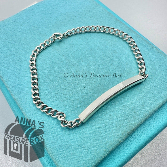 Tiffany & Co. 925 Silver Vintage ID Bar Bracelet 6