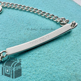 Tiffany & Co. 925 Silver Vintage ID Bar Bracelet 6" (box, pouch, ribbon)