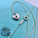 Tiffany & Co. 925 Silver Mini Keyhole Heart 16" Necklace (pouch)