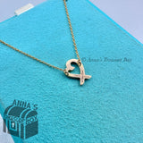Tiffany & Co. 18K Rose Gold SMALL Loving Heart 16" Necklace (bx, insert, rbn)