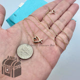 Tiffany & Co. 18K Rose Gold SMALL Loving Heart 16" Necklace (bx, insert, rbn)