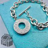 Tiffany & Co. 925 Silver 1837 Toggle 7.5" Bracelet Unisex (box, pouch, ribbon)