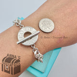 Tiffany & Co. 925 Silver 1837 Toggle 7.5" Bracelet Unisex (box, pouch, ribbon)