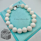 Tiffany & Co. 925 Silver Ziegfeld 10mm White Dolomite 7.5" Bracelet (bx, pch,rbn