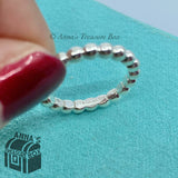 Tiffany & Co. 925 Silver Ziegfeld Bead Ring Sz. 5 (box + pouch)