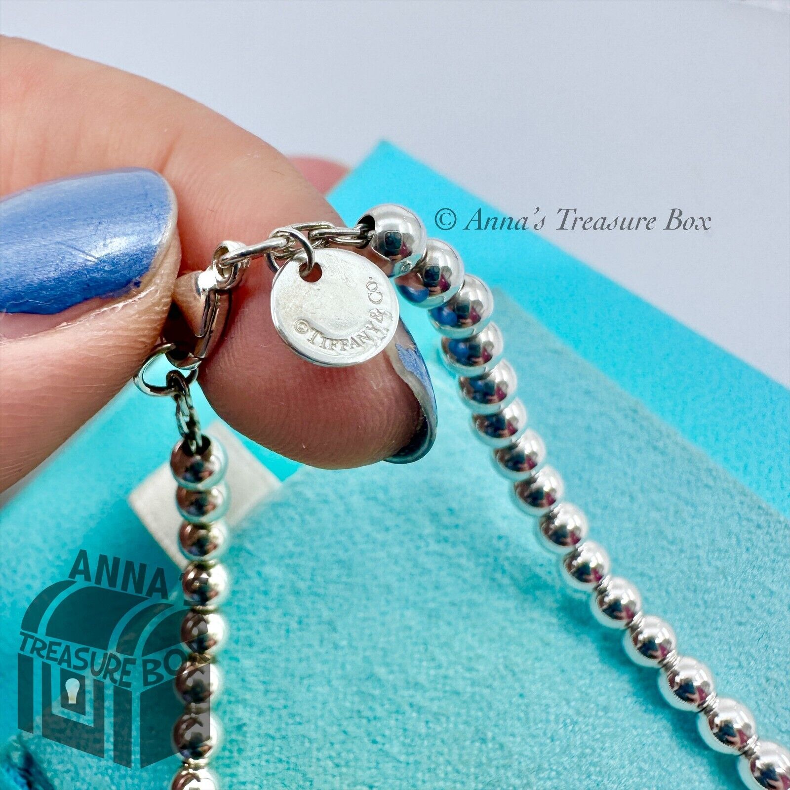 Tiffany & Co. 925 Silver Blue Mini RTT Diamond 7