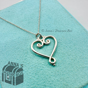 Tiffany & Co. 925 Silver Picasso Venezia Goldoni Heart 19" Necklace (pouch)
