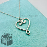 Tiffany & Co. 925 Silver Picasso Venezia Goldoni Heart 19" Necklace (pouch)