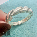 Tiffany & Co. Atlas Twist Groove Stripe Narrow Band Ring Size 7 (pouch)