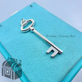Tiffany & Co 925 Silver XL 2.25" Oval Skeleton Key Charm Pendant (pouch)