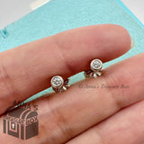 Tiffany & Co. Sterling Silver Peretti Diamond by The Yard .10ct TW Stud Earrings