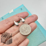 Tiffany & Co. 925 Silver Elsa Peretti 10mm Teardrop Stud Earrings (pouch)