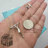 Tiffany & Co. 925 Silver Elsa Peretti 27mm Crucifix Cross 16” Necklace (pouch)