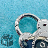 Please Return to Tiffany & Co. 925 Silver LOVE Heart Padlock Lock Charm Pendant