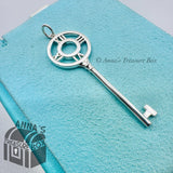 Tiffany & Co. 925 Silver Large 2.25" Atlas Key Charm Pendant Numeral Tag (box)